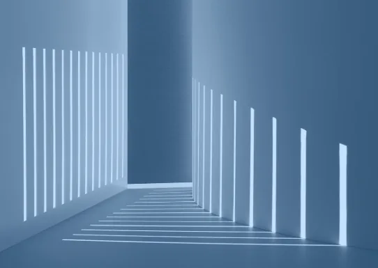 Abstract architectural play of light and shadow